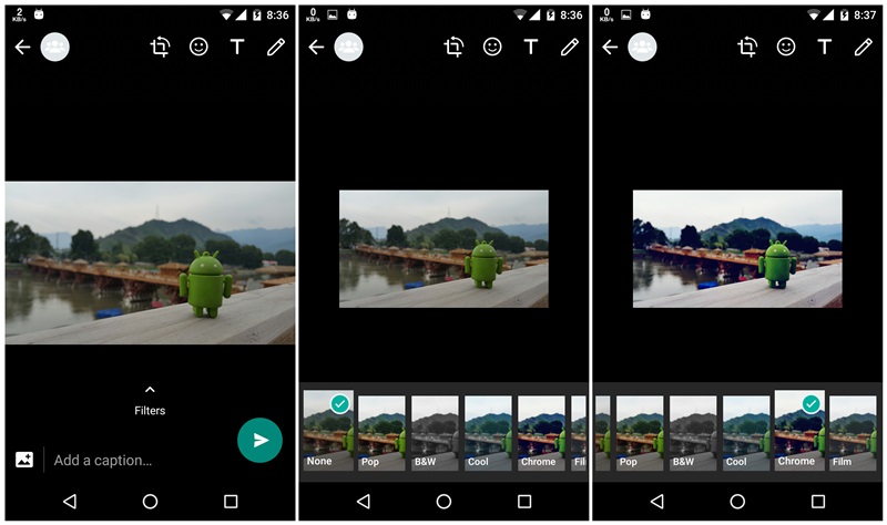 WhatsApp Beta traz recurso de filtros para fotos 1
