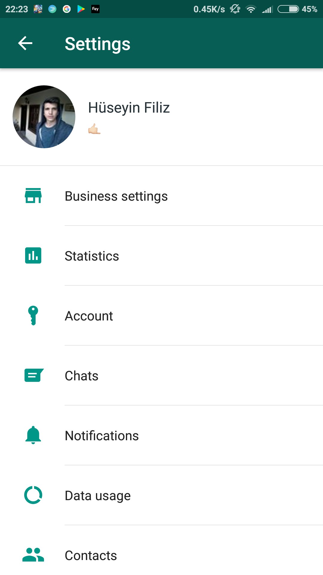 nexus2cee whatsapp business settings