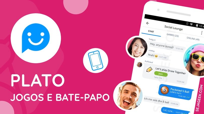 App Plato Jogos e Bate-papo