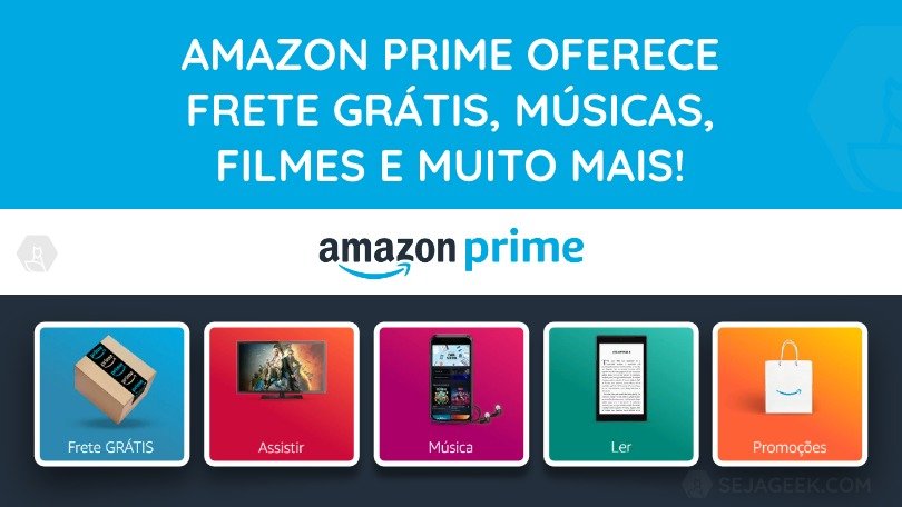 Amazon Prime oferece frete grátis músicas e vídeos