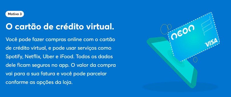 Cartão Neon Virtual Cartão Neon Virtual