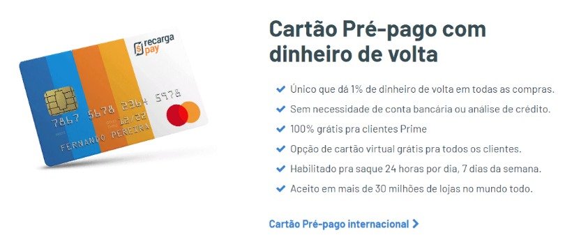 Cartão RecargaPay Virtual Cartão RecargaPay Virtual