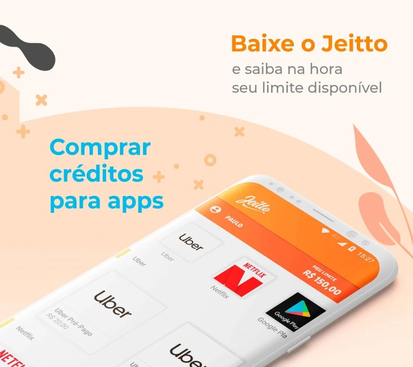 App Jeitto Comprar Crédito para Apps