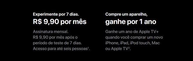 Apple TV Plus Preço