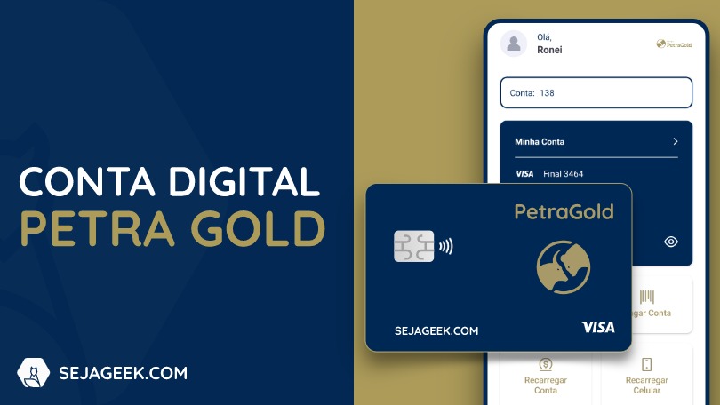 Nova Conta Digital PetraGold com Cartão Visa