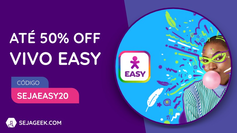 Utilize o cupom Vivo Easy e garanta 50% OFF em 1GB.