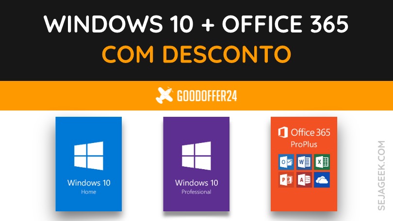 Windows 10 e Office 365 com desconto