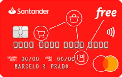 Cartão Santander Free PNG Seja Geek