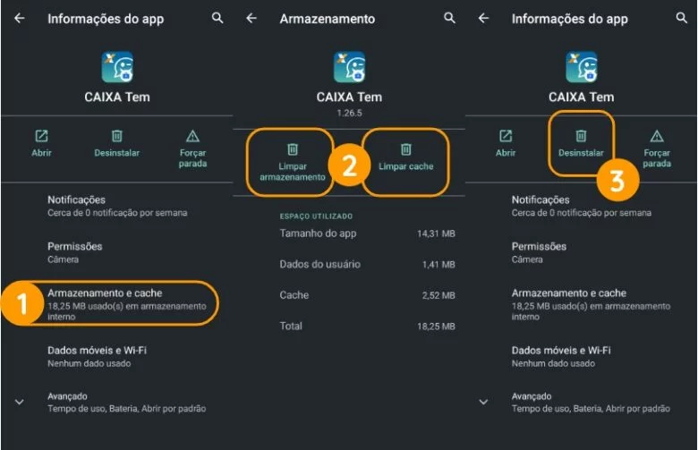 Resolver erro: 3 pontinhos carregando infinitamente no Caixa Tem | Seja ...