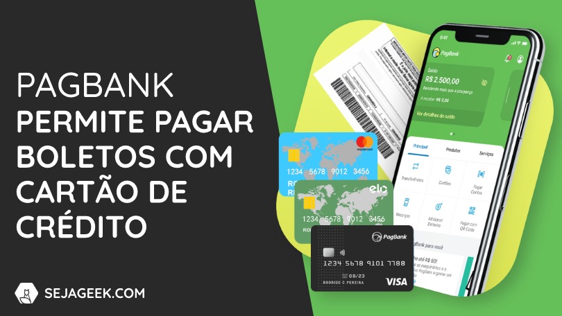 PagBank permite pagar boletos com Cartão de Crédito