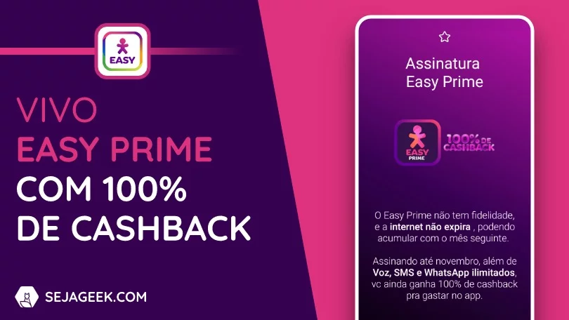 Planos Vivo Easy Prime com 100% de Cashback