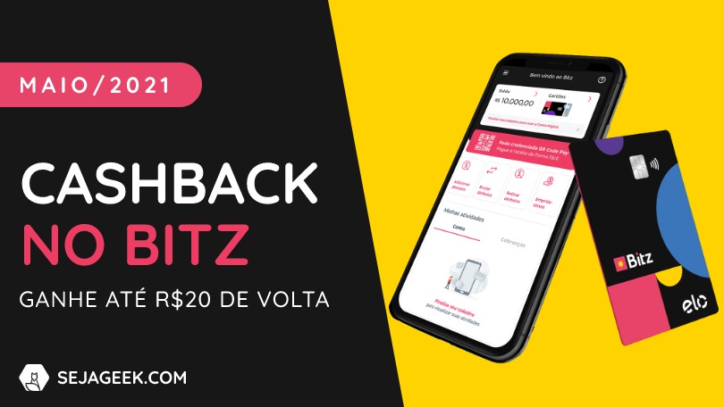 Cashback no Bitz Maio 2021: Ganhe até R$20 de volta