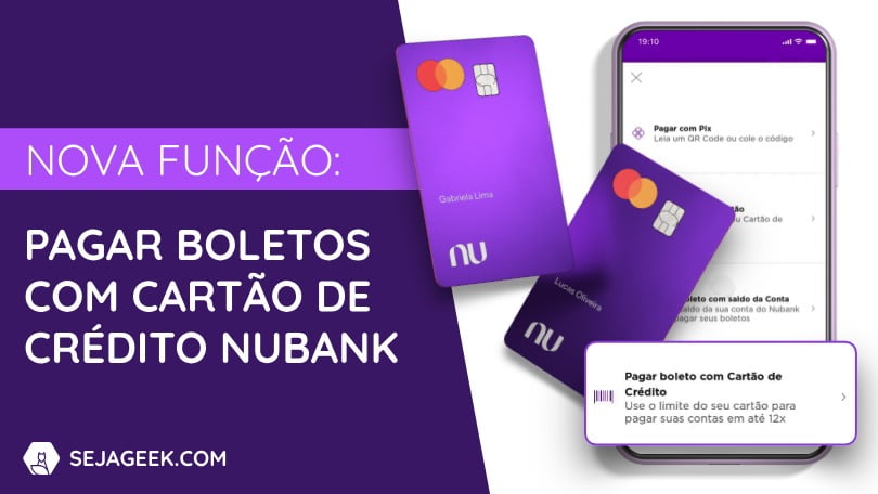 Novidade no Nubank permite pagar boletos com o Cartão de Crédito pelo app